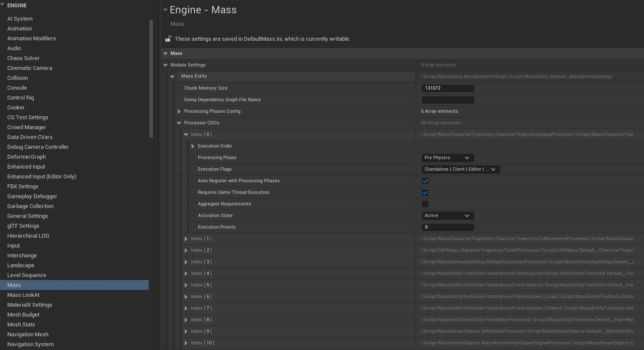 Processor Project Settings Config